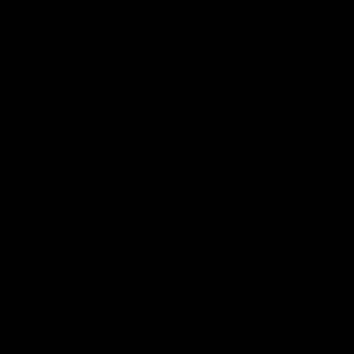 Eine schwarze Schere, die vertikal steht auf weißem Hintergrund.